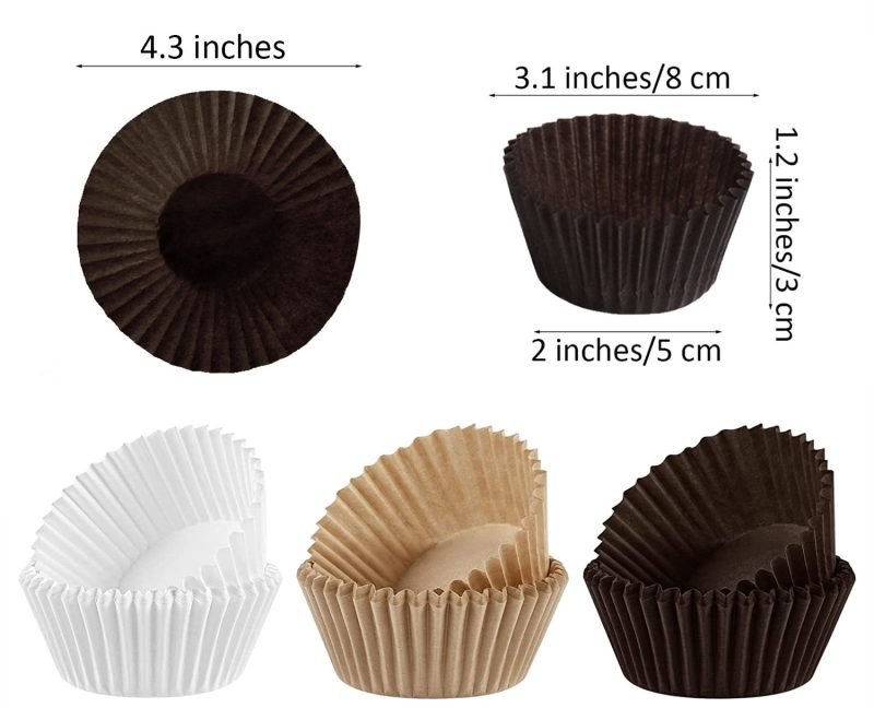 Custom Brown 5cm Greaseproof Paper Cupcake Liners 5cm cupcake liner size