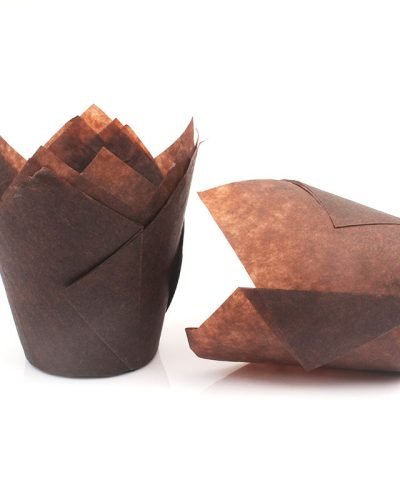 brown paper cupcake liners 5cm tulip baking cups