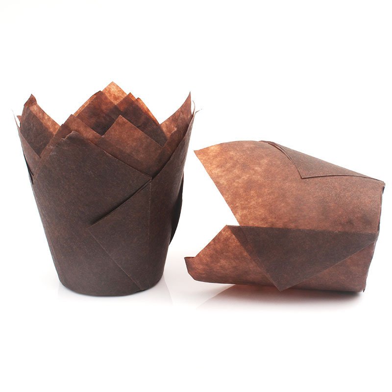 Brown paper tulip baking cups 5cm brown paper cupcake liners 5cm tulip baking cups