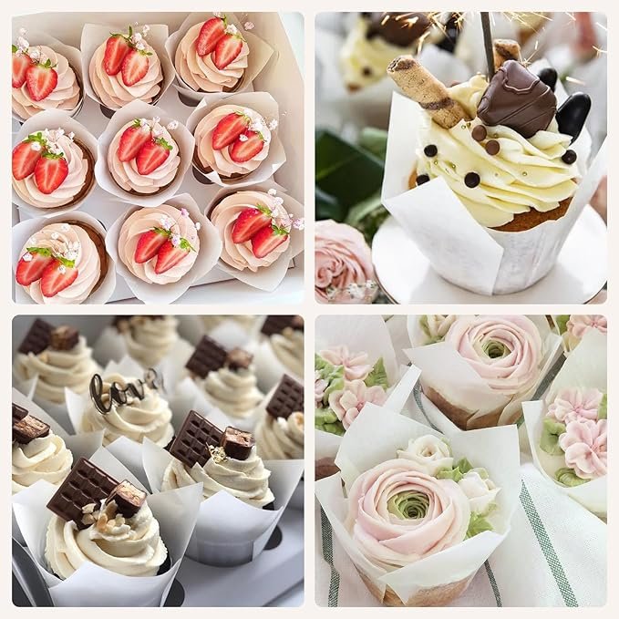 brown paper tulip baking cups cupcake liners 5cm