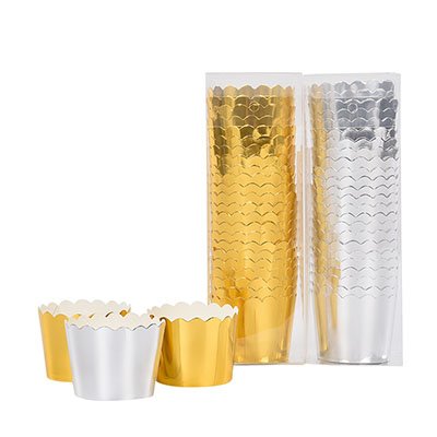 gold foil paper muffin cups cupcake wrappers
