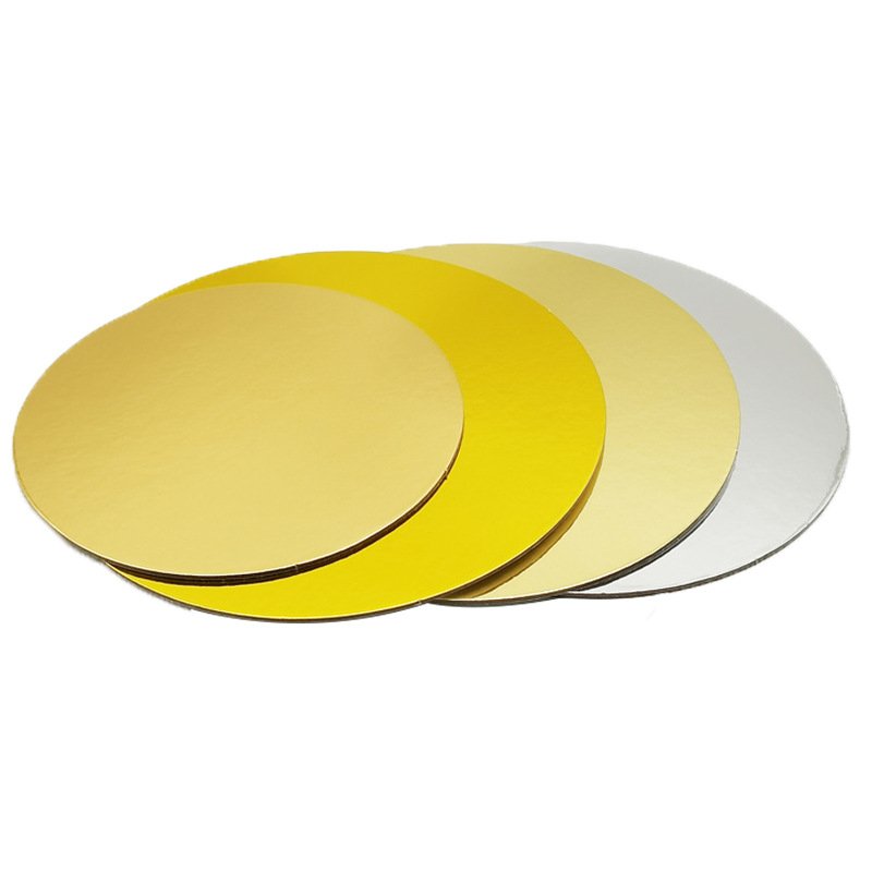 Paper cake board gold paper cake tray golden sliver paper cakeborad 8
