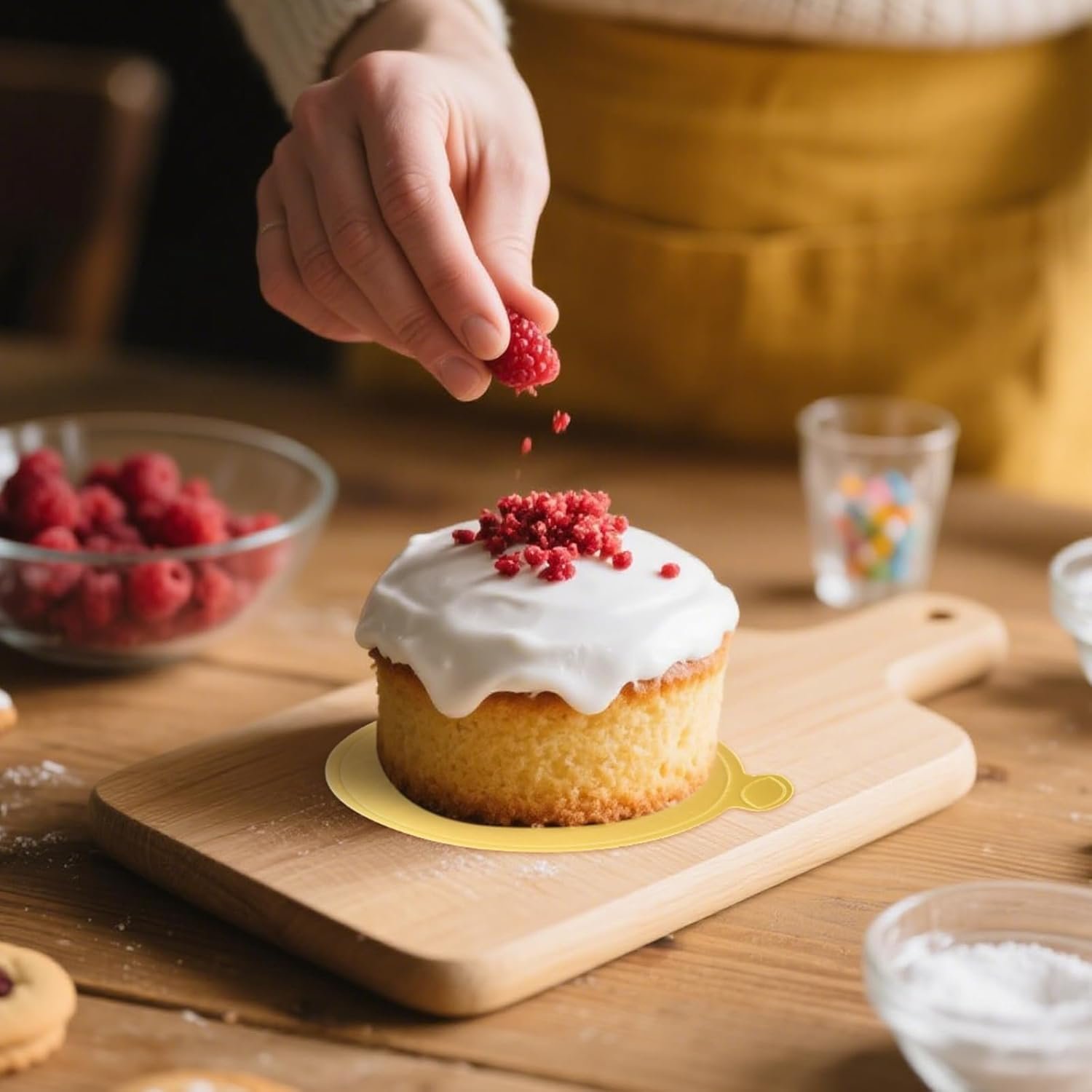 gold cake boards paper mini dessert cake tray