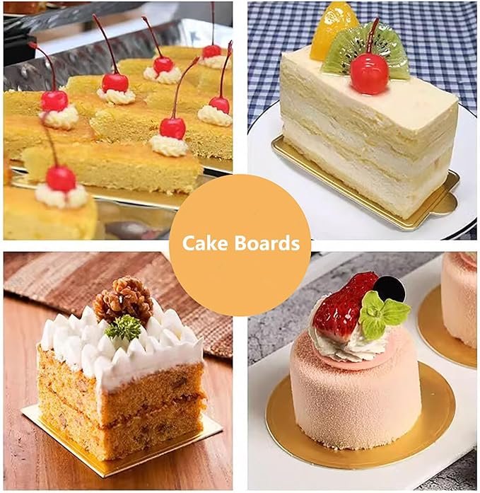 gold cake boards paper mini dessert cake tray