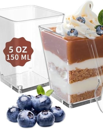 150ml square plastic dessert cups mousse cups