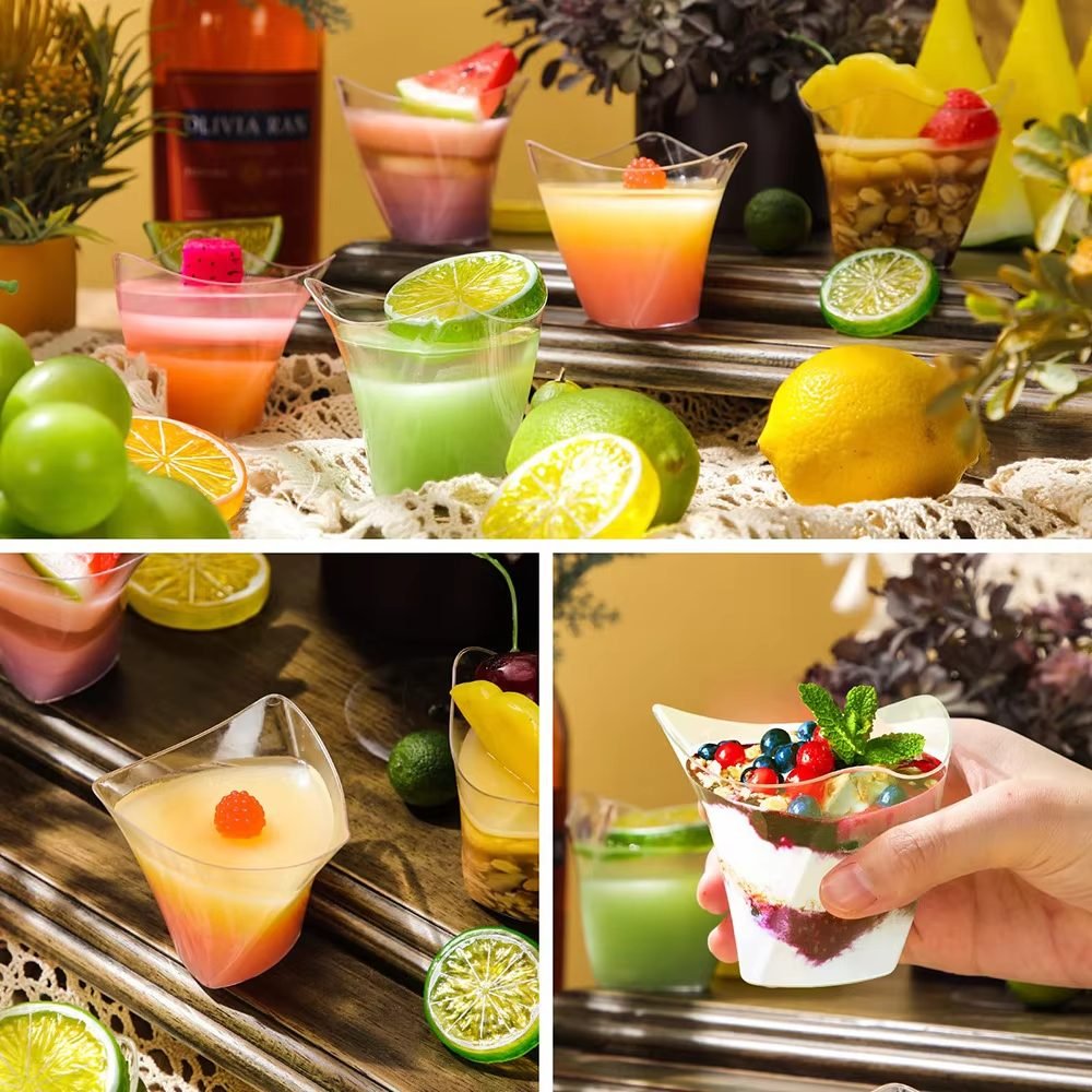 150ml square plastic dessert cups mousse cups