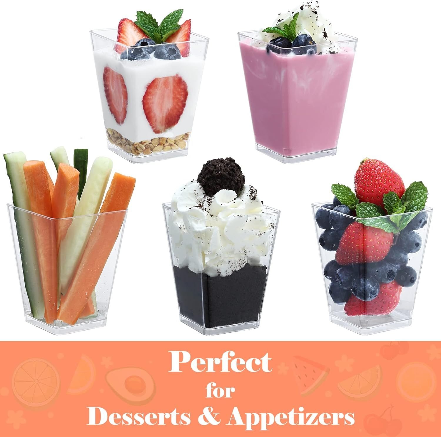 150ml square plastic dessert cups mousse cups square plastic dessert cup 150ml application 5