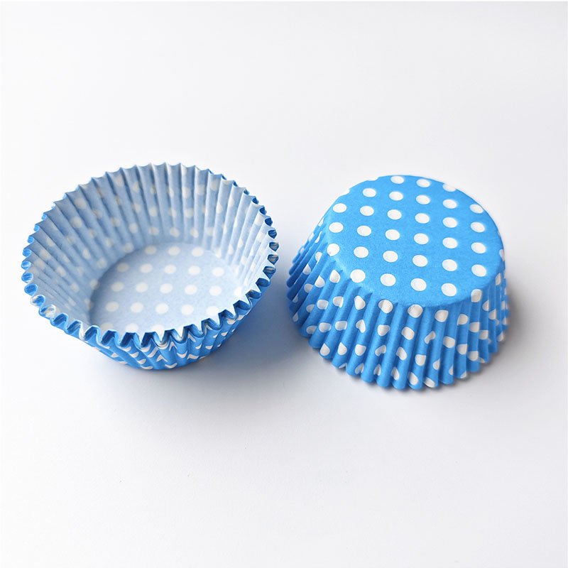 Blue and Pink Polka Dot Cupcake Liners blue and pink polka dot cupcake liners