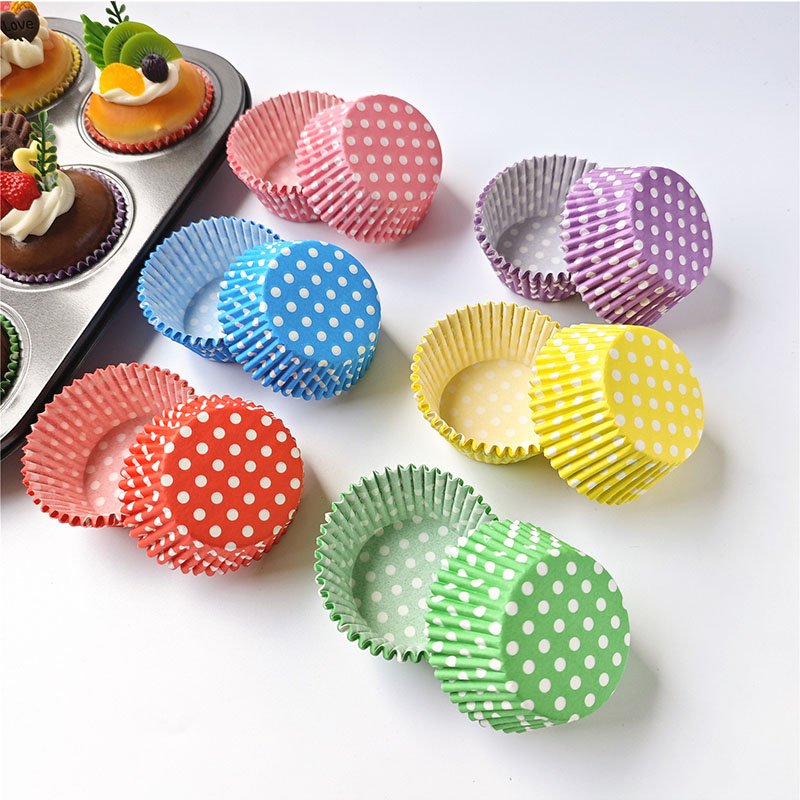 Blue and Pink Polka Dot Cupcake Liners blue and pink polka dot cupcake liners