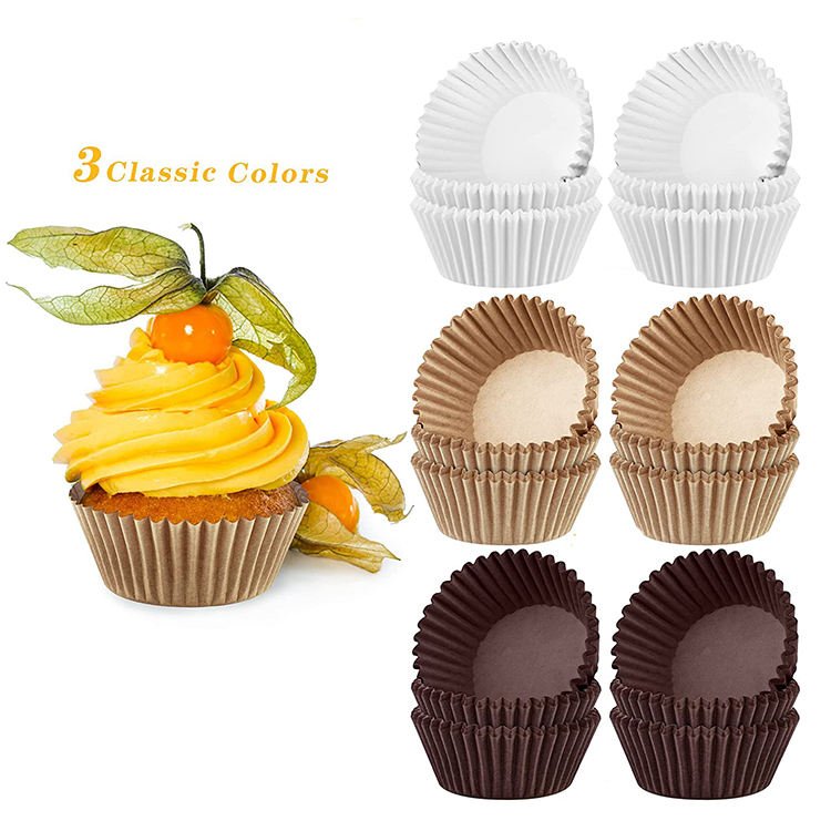 Custom Brown 5cm Greaseproof Paper Cupcake Liners cupcake liner baking application 3