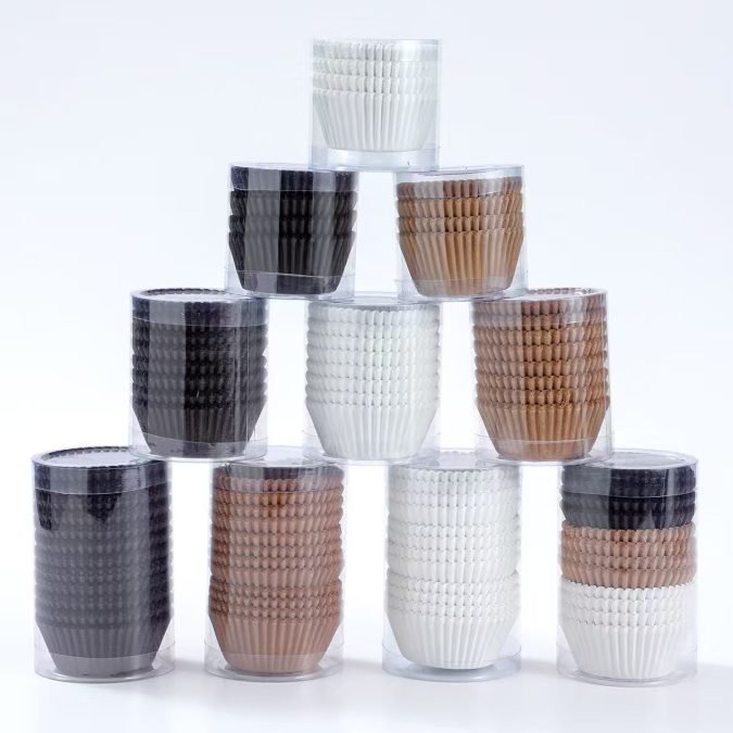 cupcake liner pvc tube packaging