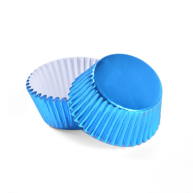 Gold Foil Paper Cupcake Liners Standard Size Blue foil paper cupcake liners for baking