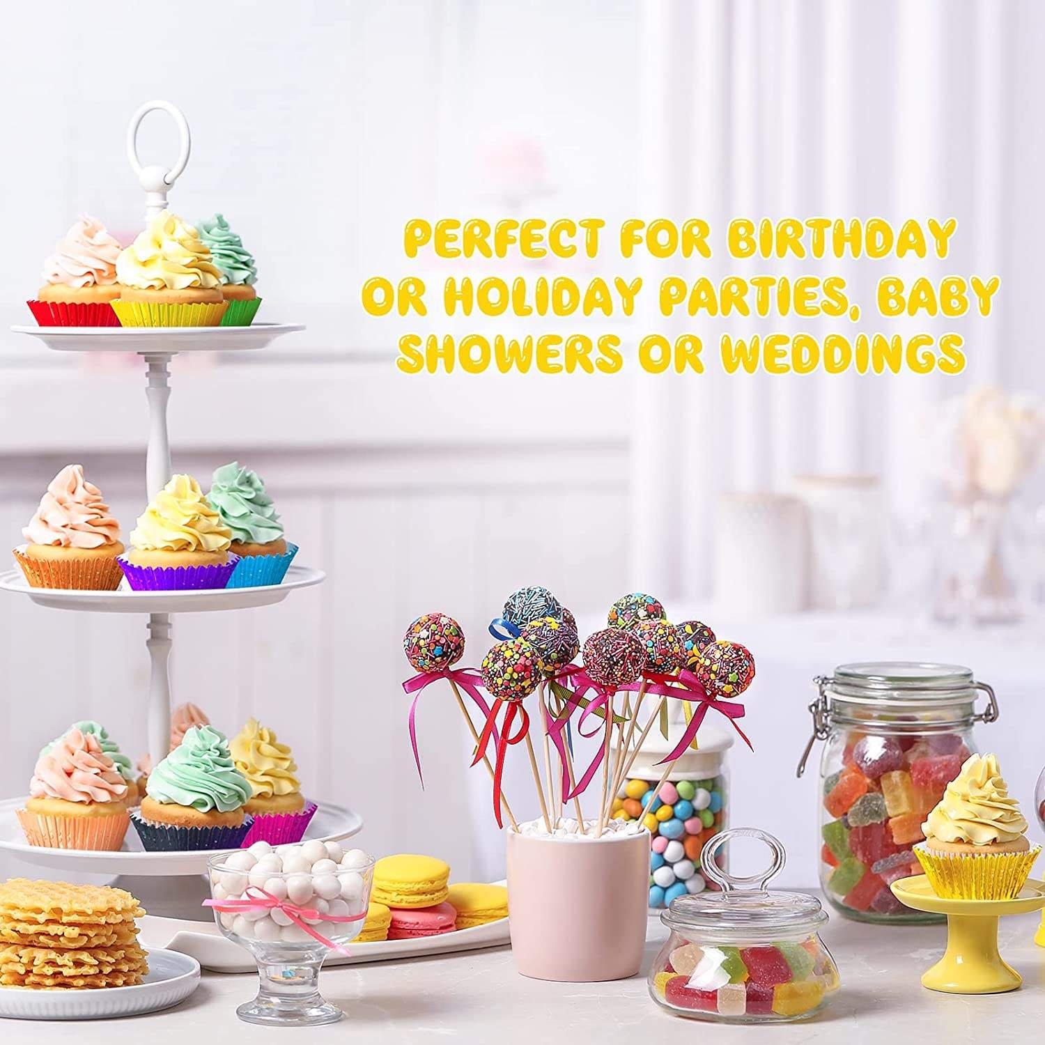 Gold Silver Foil Greaseproof Paper Cupcake Liners foil paper cupckae liner application 1
