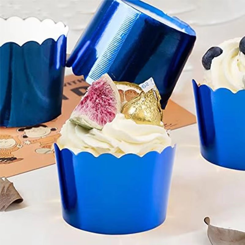 blue foil paper muffin baking cup Blue foil paper muffin baking cups