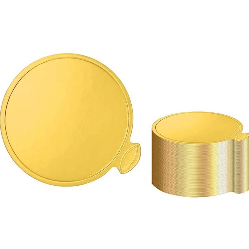 Small Gold Paper Cake Trays Round gold paper cake board