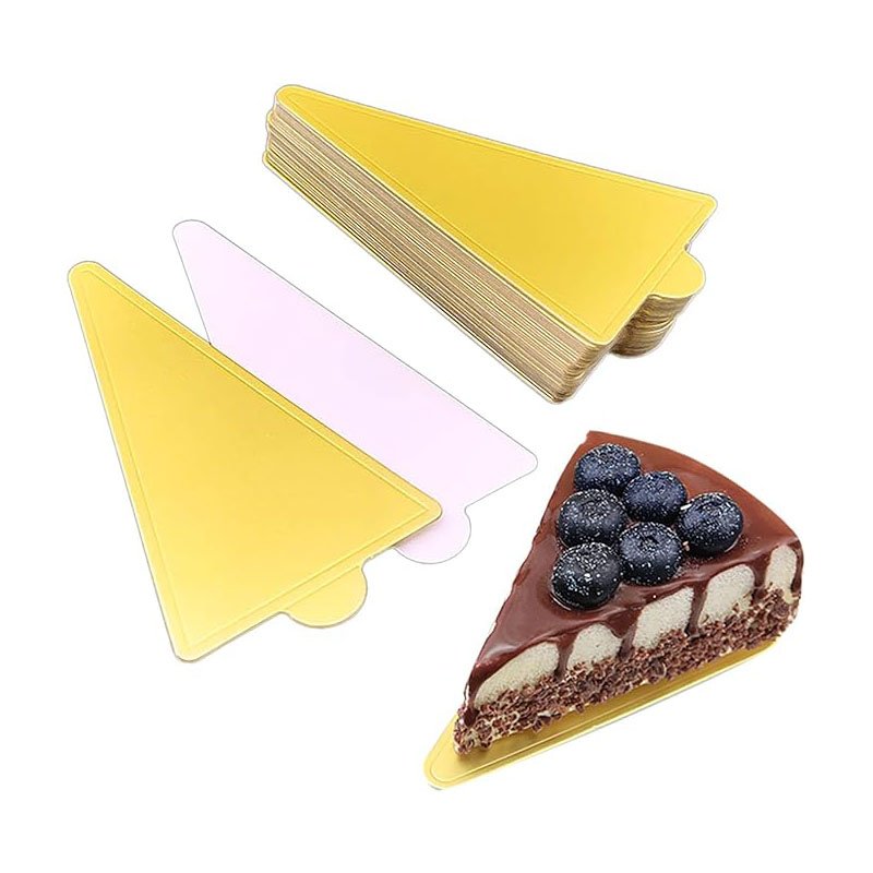 Small Gold Paper Cake Trays Triangle gold paper small cake board