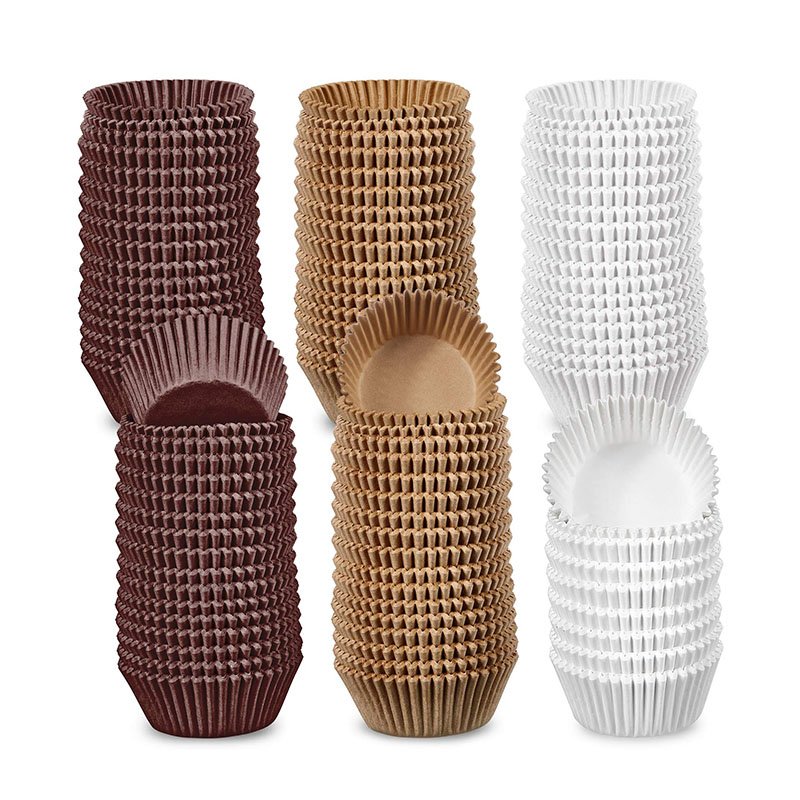 natural brown white greaseproof paper cupcake liners 5cm paper baking cup