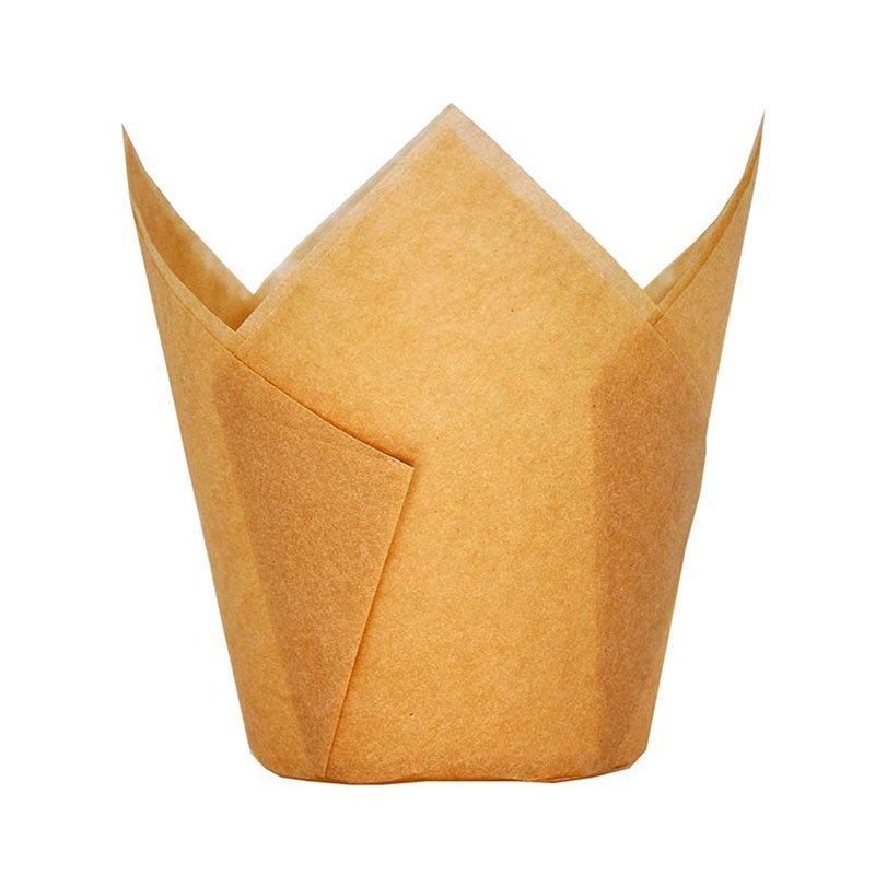 Custom Natural Tulip Paper Cupcake Wrapper custom natural tulip greaseproof paper cupcake wrapper