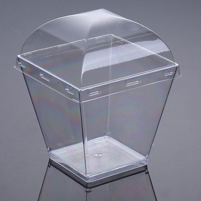 Square Plastic Dessert Cups 210ml plastic dessert cups square 210ml