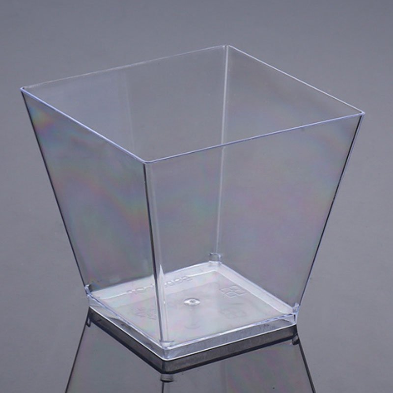 Square Plastic Dessert Cups 210ml plastic dessert cups square 210ml