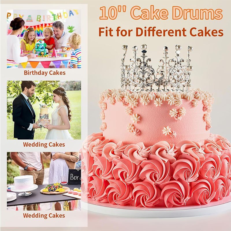 white paper cake drum 10 inch