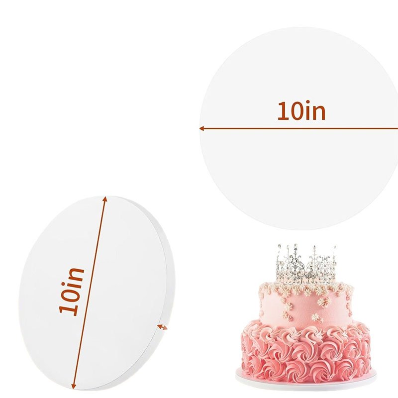 White Round Cake Drums Custom white paper cake drum