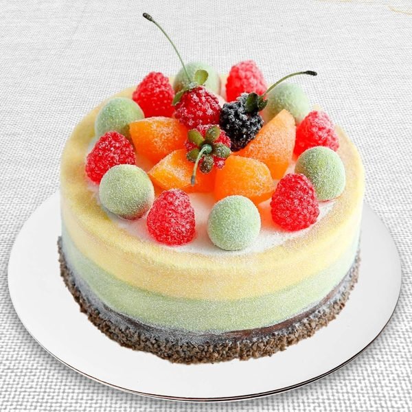 White cardboard round base for cake