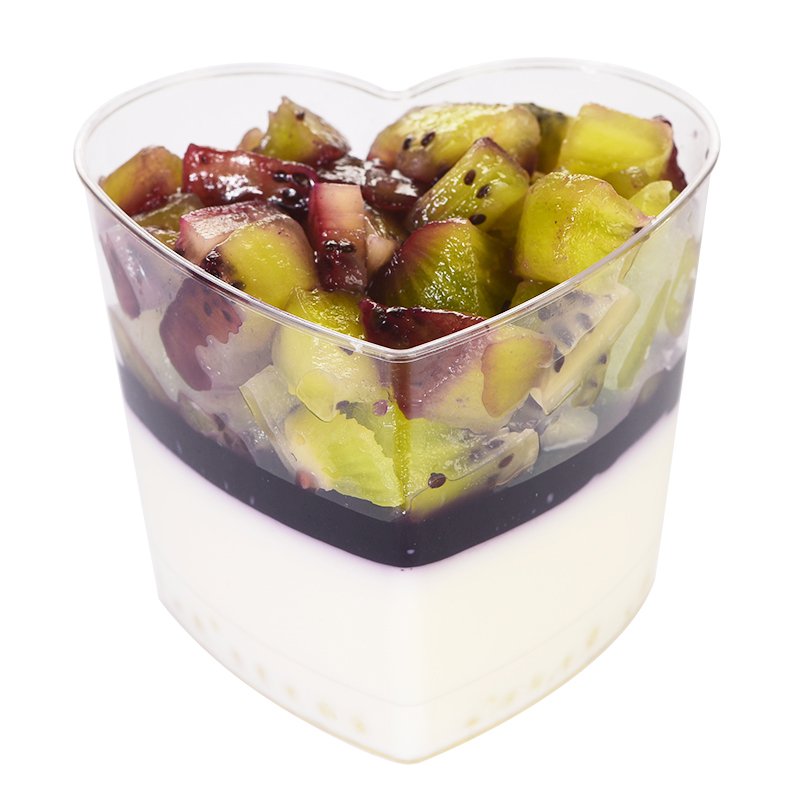 135ml Heart Shaped Dessert Cups for Pudding, Fruit, Cheesecake 135ml heart shaped dessert cups
