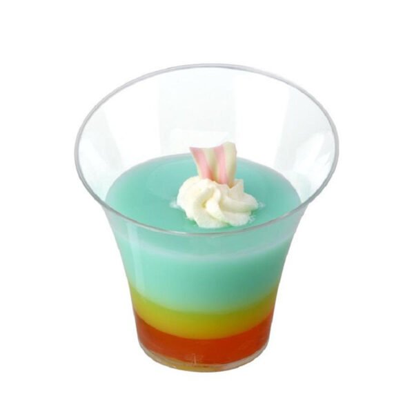 Elegant 135ml clear serving cups for wedding parties, catering buffets, and dessert bars – disposable yet premium