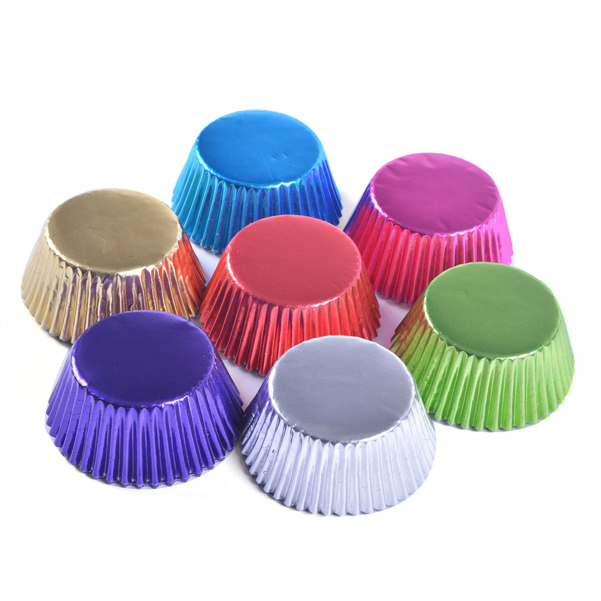 Green Foil Cupcake Liners for Different Parties, Weddings Pink gold silver foil cupcake liners – metallic baking cups in assorted colors for birthday and wedding parties