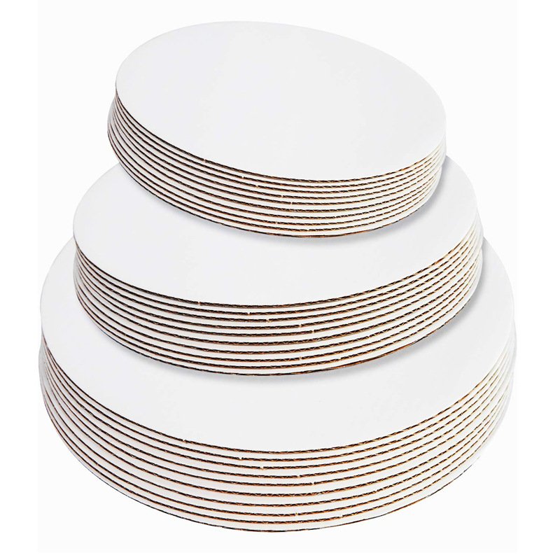 10 Inch White Cake Boards Round for Bakery Food-graded plate tray circles cake base boards for dessert
