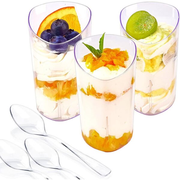 Clear plastic dessert cup 80ml