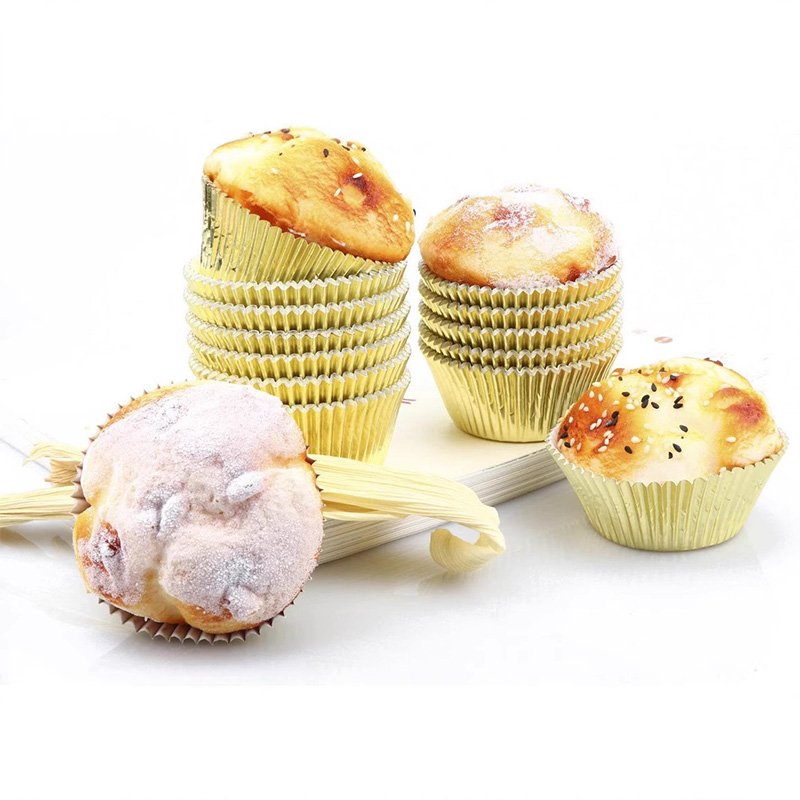 Purple Foil Cupcake Liners Custom Baking Wrappers Cups Wholesale foil cupcake liners – bulk baking cups for bakeries, event planners