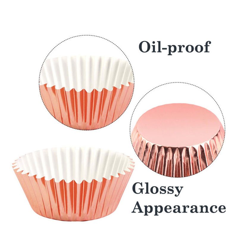 5Cm Foil Cupcake Liners Cupcake Baking Cups, 9 Colors Oilproof foil cupcake cases for baking