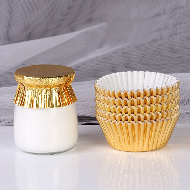 Navy Blue Foil Cupcake Liners 5cm for Wholesale Bakery Supply Greaseproof gold foil muffin liners – sturdy 5cm aluminum baking cups that resist oil and hold shape