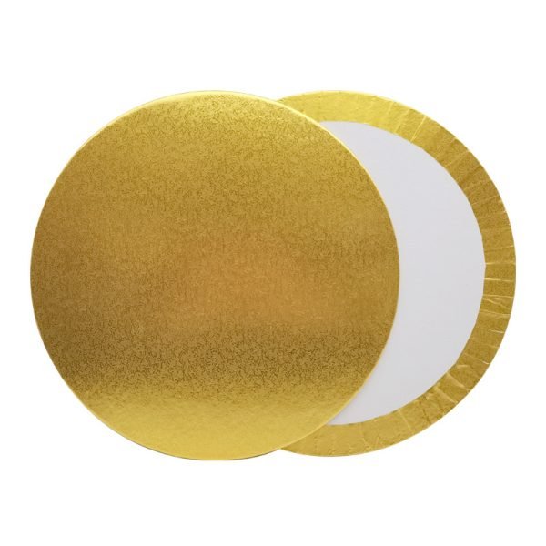 Golden round cake circles cardboard for baking cake