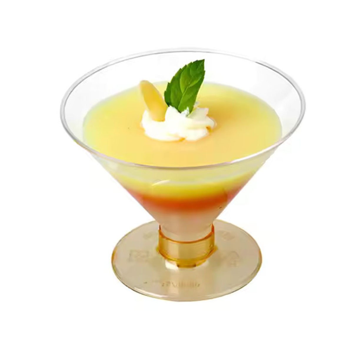 Transparent Plastic Cups for Jelly Mousse Sturdy food-grade clear plastic cups for mousse cakes, odorless and greaseproof for fresh, professional dessert presentation