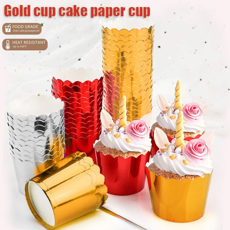 5cmx4.5cm Metallic Foil Cupcake Liners 5cmx4.5cm metallic foil cupcake liners