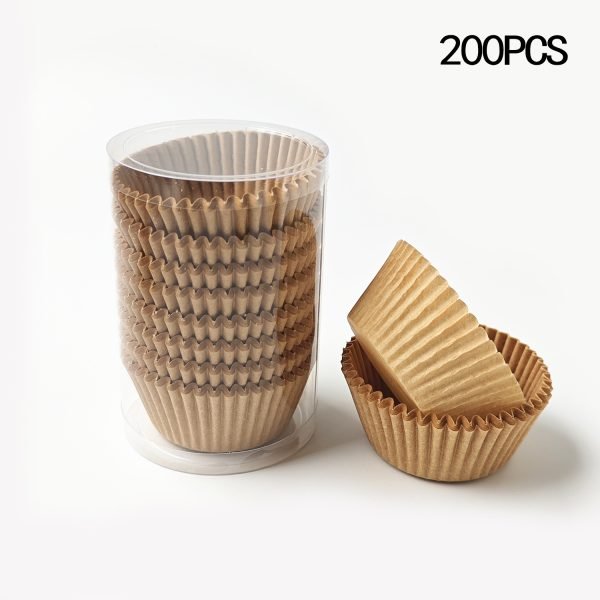 Natural beige cupcake liners 200-pack