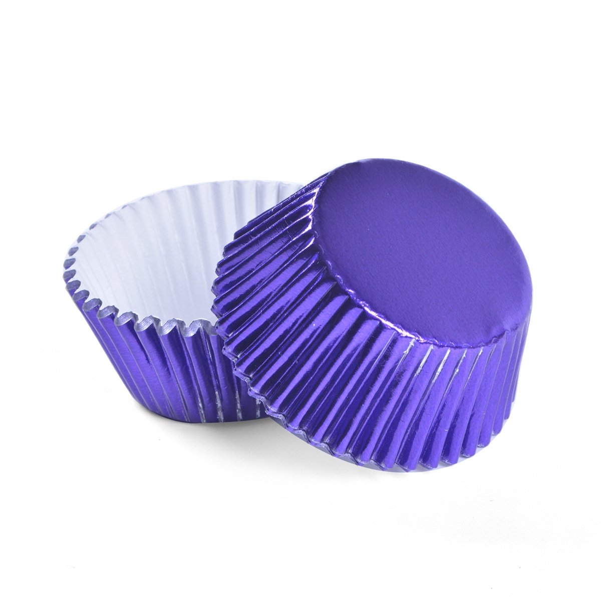 Green Foil Cupcake Liners for Different Parties, Weddings Sturdy purple foil baking cups for samll cake baking