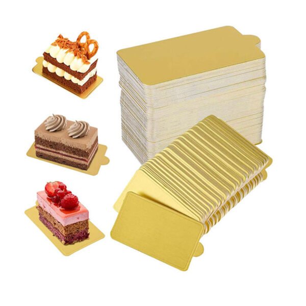 Rectangular cake boards dessert trays golden