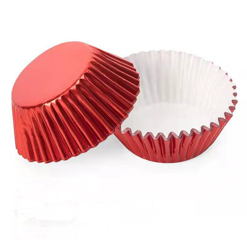 Navy Blue Foil Cupcake Liners 5cm for Wholesale Bakery Supply Red foil cupcake liners 5cm – greaseproof metallic baking cups for weddings, parties and bakery wholesale