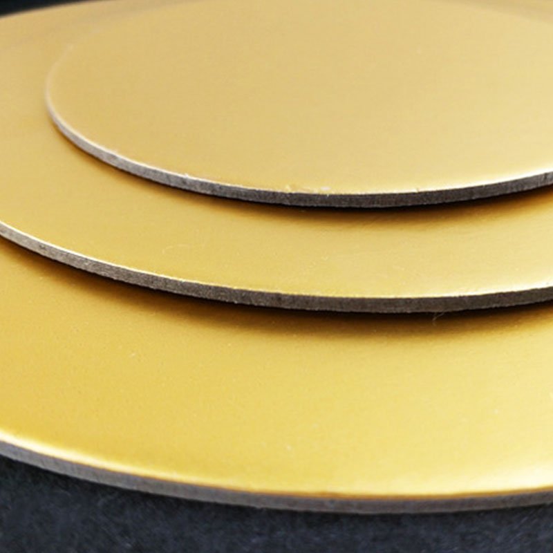 Round Cake Boards Cake Plates Gold Gold cardboard cake trays in 2mm, 3mm thickness
