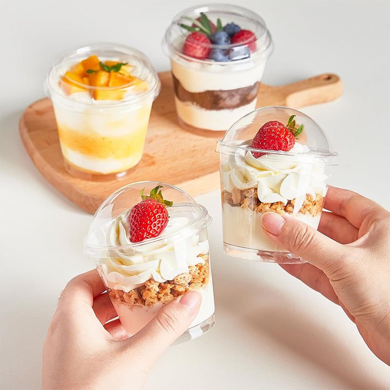 Round Dessert Cups 180ml Round mousse cake dessert cups