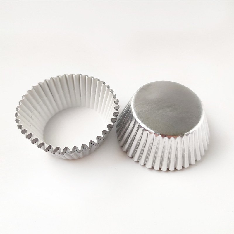 5Cm Foil Cupcake Liners Cupcake Baking Cups, 9 Colors Sliver cupcake liners for Christmas decorations