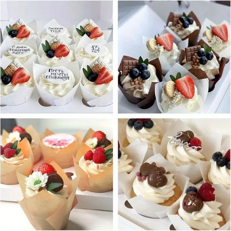 tulip baking cups muffin display