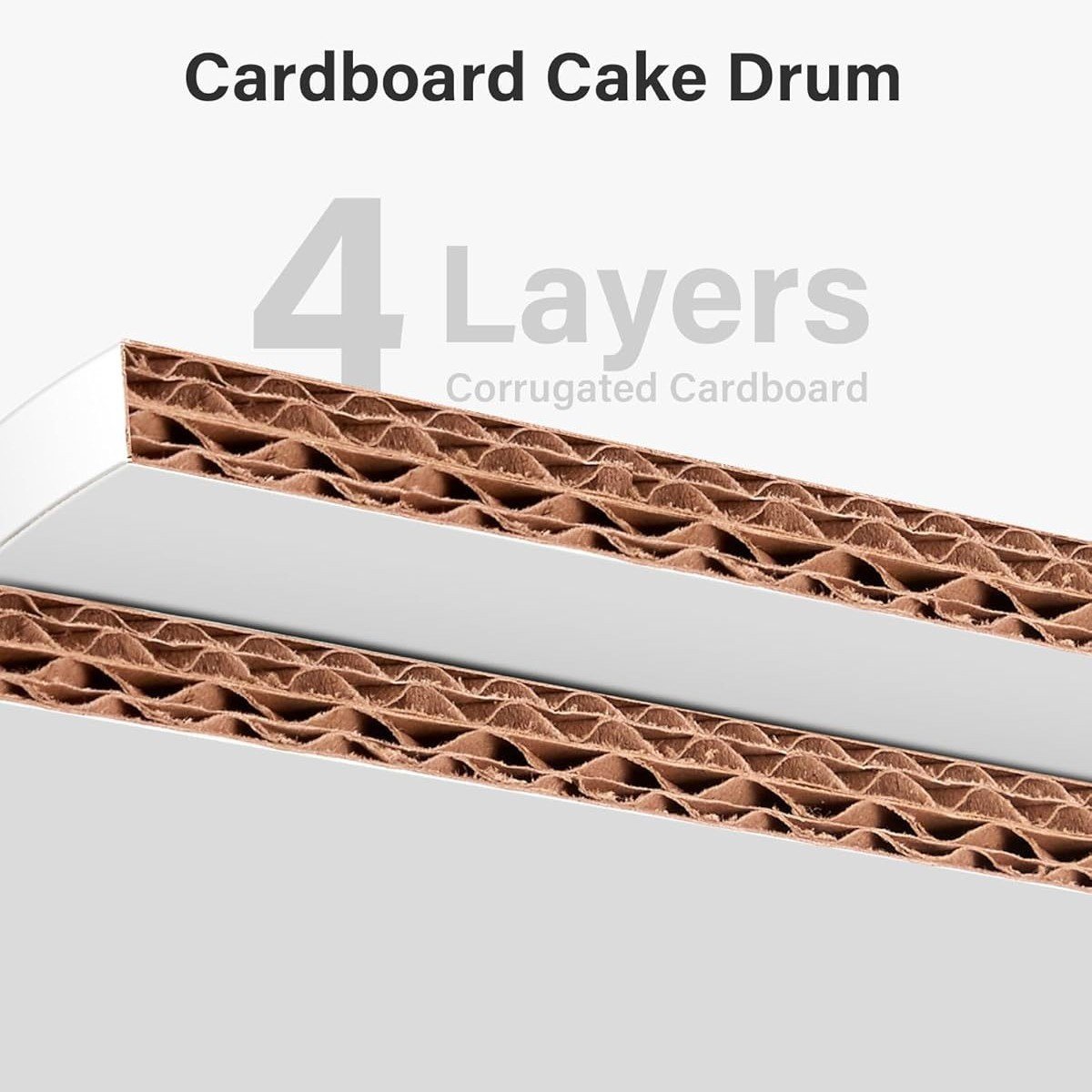 12inch Cake Drums White Cakeboard Base High‑density white cakeboard, resists surface indentations and stays perfectly flat under heavy desserts.
