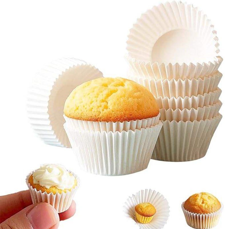 White cupcake wrappers for party wedding birthday