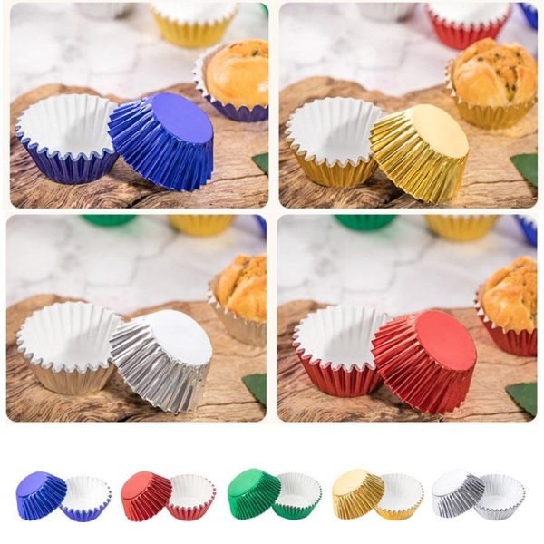 Foil cupcake liners assorted colors