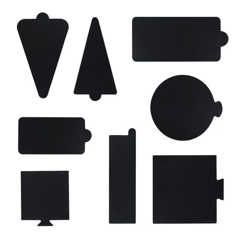Black Paper Cardboard Small Cake Trays Black paper cardboard small cake trays
